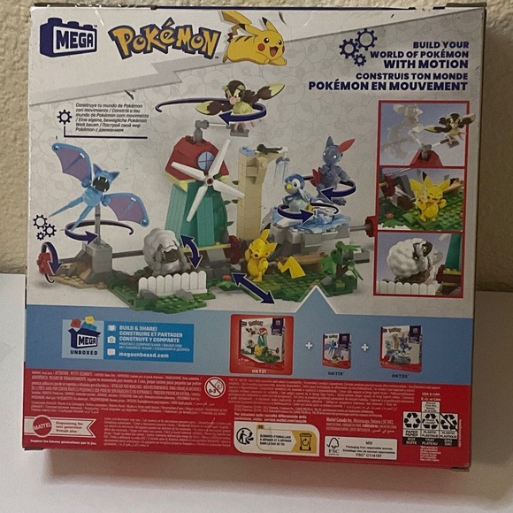 Mega Pokémon Windmill Building Set - Red, Green, White - Picture 4 of 4